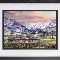 the-howgills-a4-black-mounted-inlay-frame The Howgills black wood effect framed print