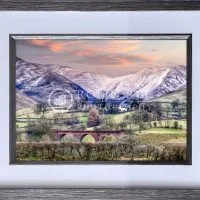 the-howgills-a4-pewter-mounted-inlay-frame The Howgills pewter wood effect framed print